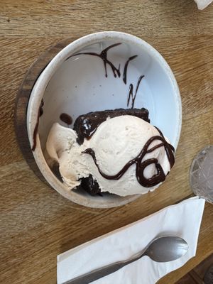 Lovely brownie  at Purezza in Manchester