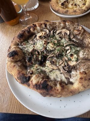 Black truffle pizza   at Purezza in Manchester