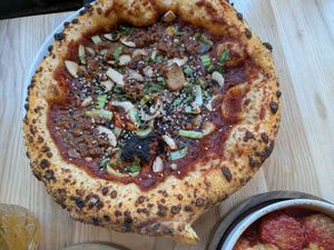 Gochujang Pizza at Purezza in Manchester