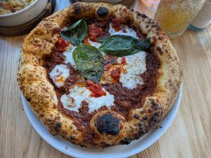 Lasagne Piccante Pizza at Purezza in Manchester