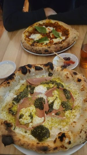 Pistaccio pizza at Purezza in Manchester