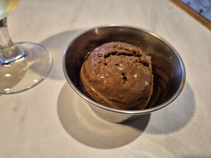 Chocolate orange ice cream at Purezza in Manchester