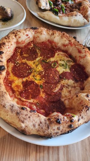 Hot Agave and Pepperoni/Salami at Purezza in Manchester