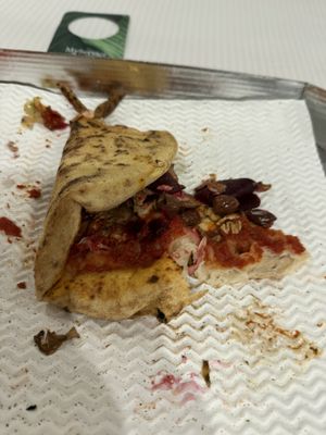 I was at hotel late at night so was stuck eating some of it or going hungry    at Purezza in Manchester