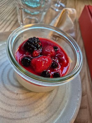 Panna cotta at Purezza in Manchester