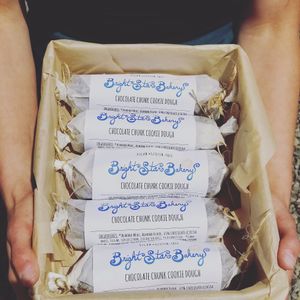 Our famous chocolate chunk cookie dough (V, GF, Grain-Free) at Bright Star Bakery in Talent