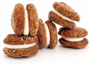 Triple Ginger Cookie Sandwich with Lemon Creme filling (V, GF, Grain-Free) at Bright Star Bakery in Talent