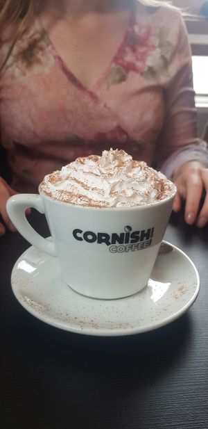 Vegan hot choc at Hugh Street Cafe in Isle Of Scilly