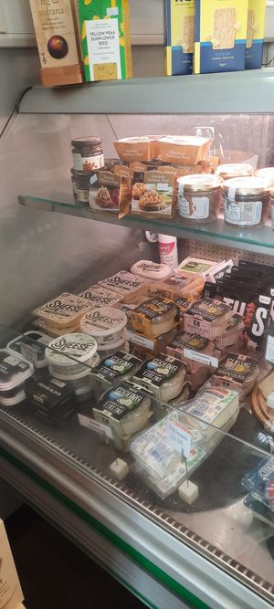 Vegan chilled section at Hugh Street Cafe in Isle Of Scilly