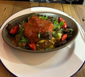 Hasselback with mushrooms   at Bandito Burrito in Windermere