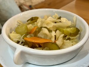 Pickled veg   at Eni Traditional Food in Berat