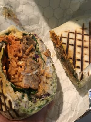 buffalo wrap at The Vegan Yacht in Austin