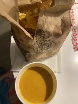 there’s queso now! it’s p good  at The Vegan Yacht in Austin