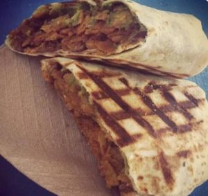 The amazing Freeto Burrito. Try it out. You won't regret it! at The Vegan Yacht in Austin