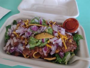 Gluten free bowl option for every burrito on the menu. This was freeto supremo at The Vegan Yacht in Austin