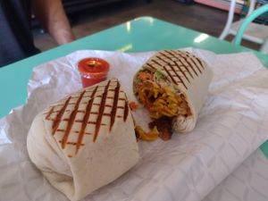 Smokehouse burrito at The Vegan Yacht in Austin
