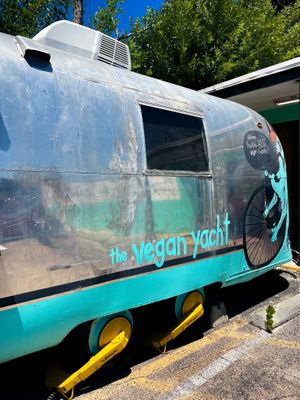 Dope Airstream that was the Original Vegan Yacht location! at The Vegan Yacht in Austin