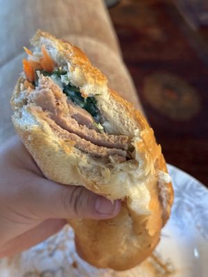 Vegetarian duck banh mi  at 163 Vietnamese Sandwiches & Bubble Tea in Boston