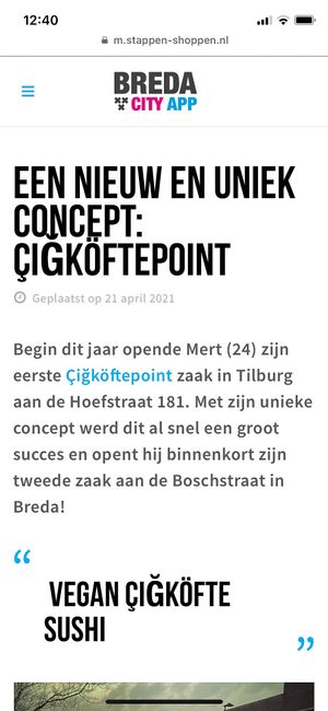 Bestel eenvoudig op onze website; 

Www.cigkoftepoint.nl

Boschstraat 109
Breda at Cigkoftepoint in Breda