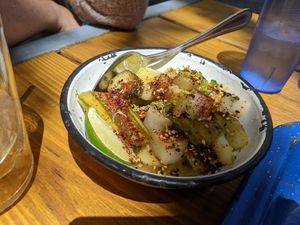 Pickled vegetables at Nido's Backyard in Oakland