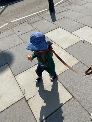 Little little vegan, loves his vegan ice cream  at Mac's in Linlithgow