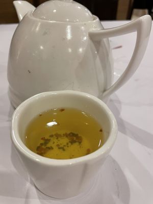 Delicious fried/roasted rice green tea  at Vegelink in Hong Kong Island
