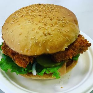 Vegan Chuckun Burger at Gaia's Urban Eatery in Charlottetown