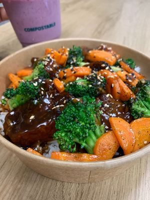 Vegan Chinese Orange  at Gaia's Urban Eatery in Charlottetown