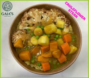 Vegan Cauliflower Steak at Gaia's Urban Eatery in Charlottetown