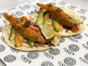  Vegan Fishless Tacos at Gaia's Urban Eatery in Charlottetown
