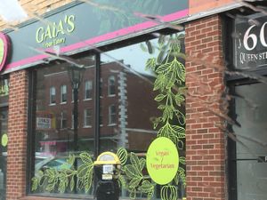 Storefront  at Gaia's Urban Eatery in Charlottetown
