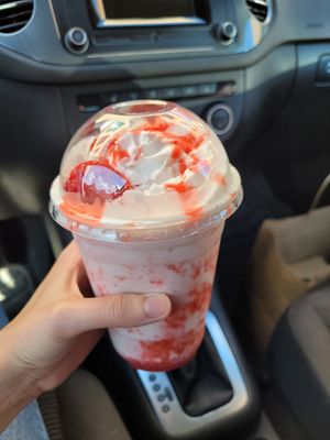 Strawberry milkshake at Fig Kitchen & Market in Uxbridge