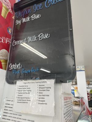 Looks like they used to even list flavorsout by base  at The Great Escape Ice Cream Parlor in Watkins Glen