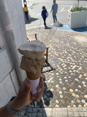 Hazelnut and espresso. Amazing    at UAO by Mú - Healthy Italian Gelato in Lisbon