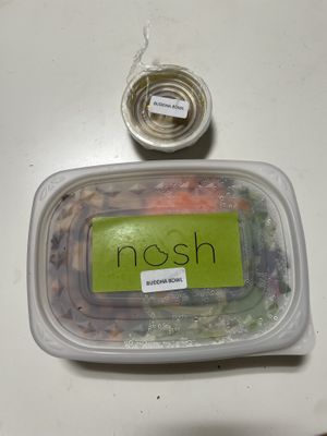 Buddha Bowl with sauce  at Nosh in Seoul