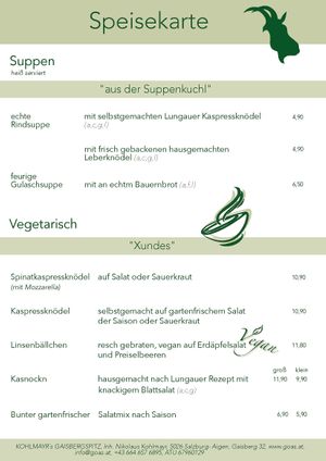 crispy grilled, vegan on potato salad with cranberries at Goasn Wirtshaus in Salzburg