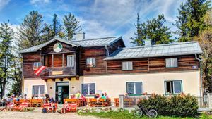 Outdoor area with magnificent view. at Goasn Wirtshaus in Salzburg