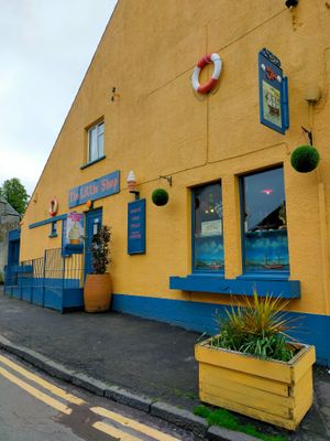 Shop entrance at The Lobster Pot in Blackness