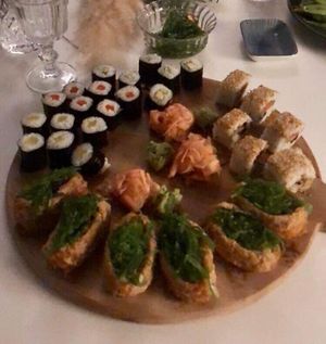Vegan sushi 🍱 plated at home  at I Love Sushi in Stuttgart