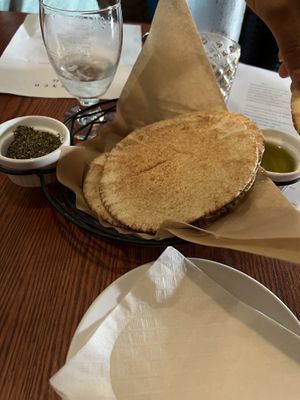 These pitas were fresh, warm, and smelled so good...  at Zooroona Restaurant and Lounge in Kalamazoo
