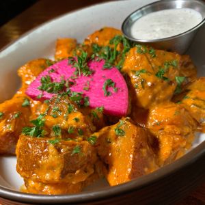 Persian Batata:  Potatoes sautéed with Garlic, Cilantro and Spicy Hot Sauce at Zooroona Restaurant and Lounge in Kalamazoo