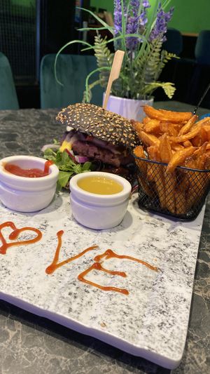 Smoky bbq burger  at Vegan Temple Bar in Amsterdam