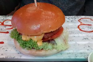 The Classic Burger at Vegan Temple Bar in Amsterdam