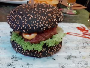 Smoky Temple Burger at Vegan Temple Bar in Amsterdam