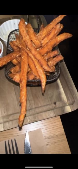 Sweet Potato Fries.  at Vegan Temple Bar in Amsterdam