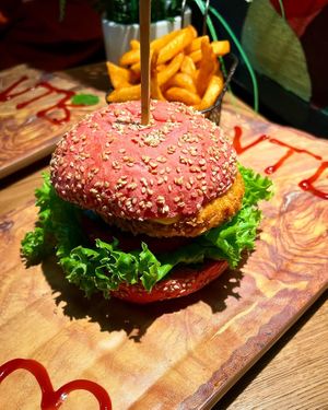 Chicken Burger   at Vegan Temple Bar in Amsterdam