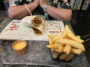 Shoarma Roll  at Vegan Temple Bar in Amsterdam