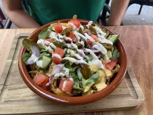 Kapsalon (nice and spicy) at Vegan Temple Bar in Amsterdam