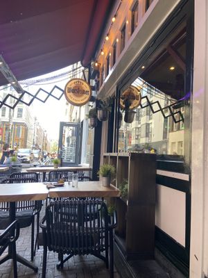 Outside  at Vegan Temple Bar in Amsterdam