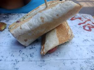 Shawarma wrap at Vegan Temple Bar in Amsterdam